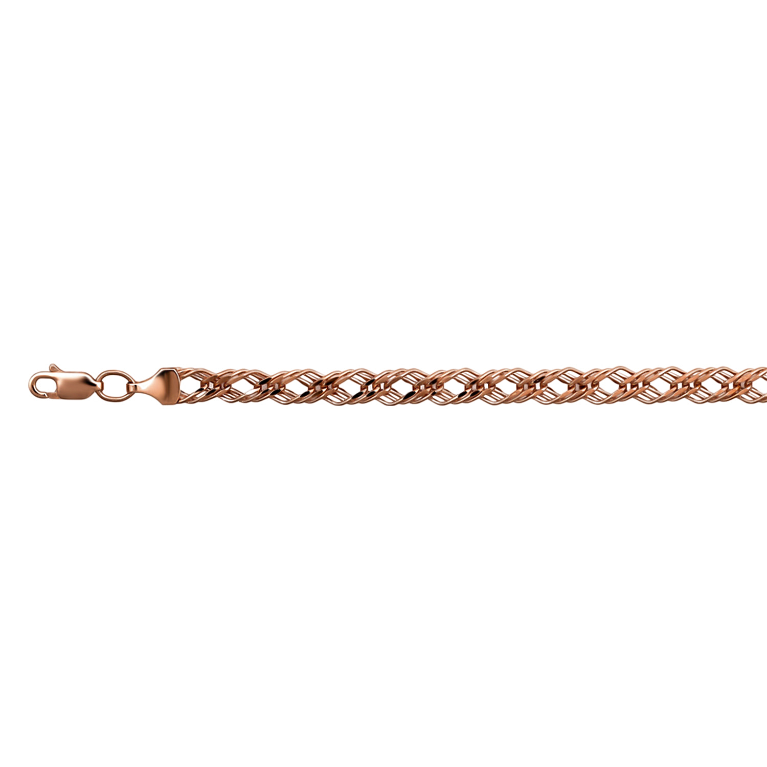 The Red Carpet Collection - 9K Yellow Gold Triple LInk Bracelet (Size - 7.5)
