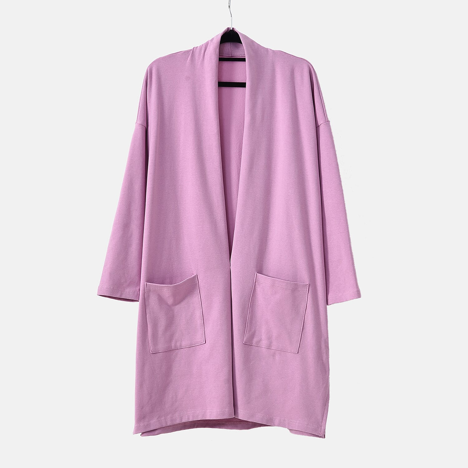 Tamsy 60% Cotton Blend Jersey Cardigan (One Size, 8-20) - Lilac Tamsy 60% Cotton Blend Jersey Cardigan (One Size, 8-20) - Lilac