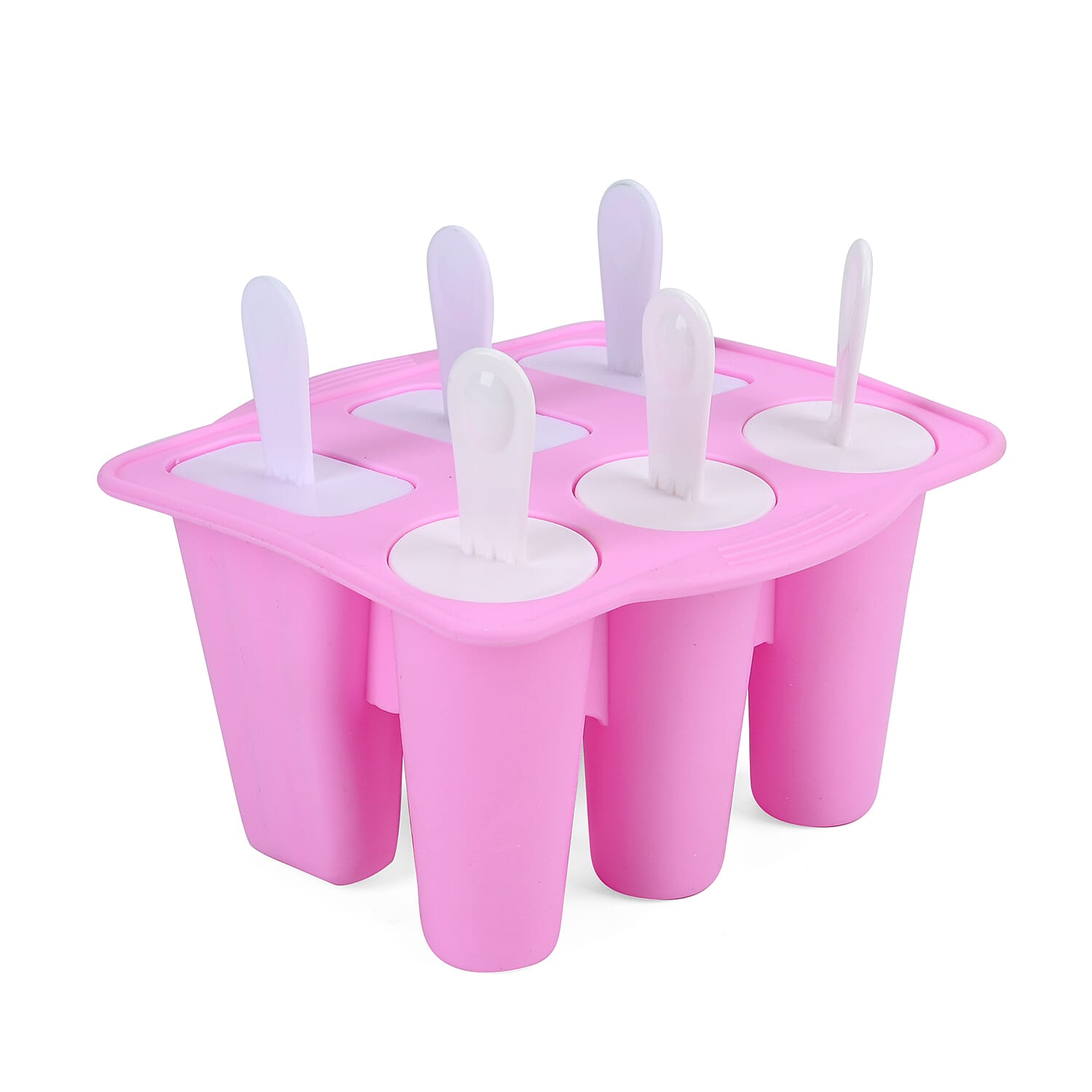 Set of 6 Ice Pop Moulds - Pink