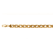 Hatton Garden CloseOut- 9K Yellow Gold Double Curb Bracelet (Size - 7.5), Gold Wt. 5.42 Gms