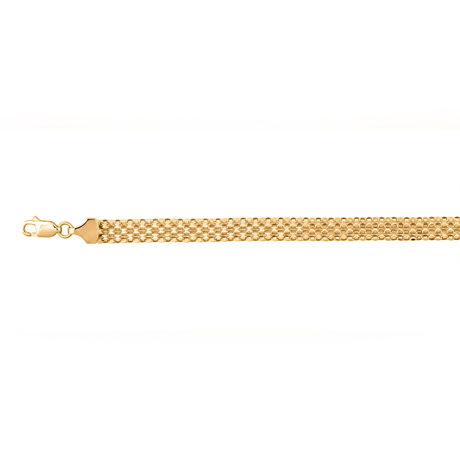 Close Out Deal - 9K Yellow Gold Diamond Cut Bismark Bracelet (Size - 7.5) with Lobster Clasp, Gold Wt. 2.23 Gms.
