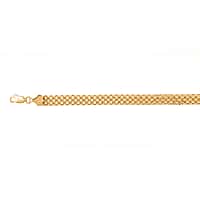 Close Out Deal - 9K Yellow Gold Diamond Cut Bismark Bracelet (Size - 7.5) with Lobster Clasp