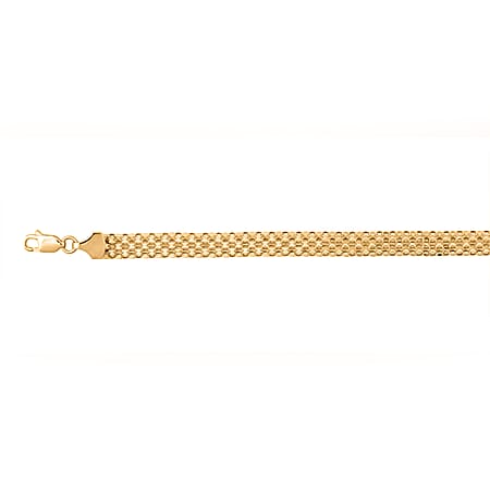 Close Out Deal - 9K Yellow Gold Diamond Cut Bismark Bracelet (Size - 7.5) with Lobster Clasp, Gold Wt. 2.23 Gms.