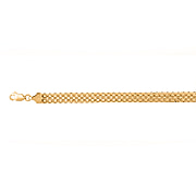 Closeout Deal -9K Yellow Gold Diamond Cut Bismark Bracelet (Size - 7.5)