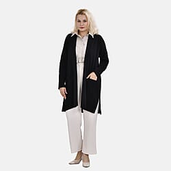 Tamsy Cotton Blend Solid Cardigan