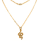 JCK Vegas Deal - Handmade 9K Yellow Gold Serpent Necklace (Size - 20)