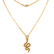 JCK Vegas Preview Deal - Handmade 9K Yellow Gold Serpent Necklace (Size - 20)