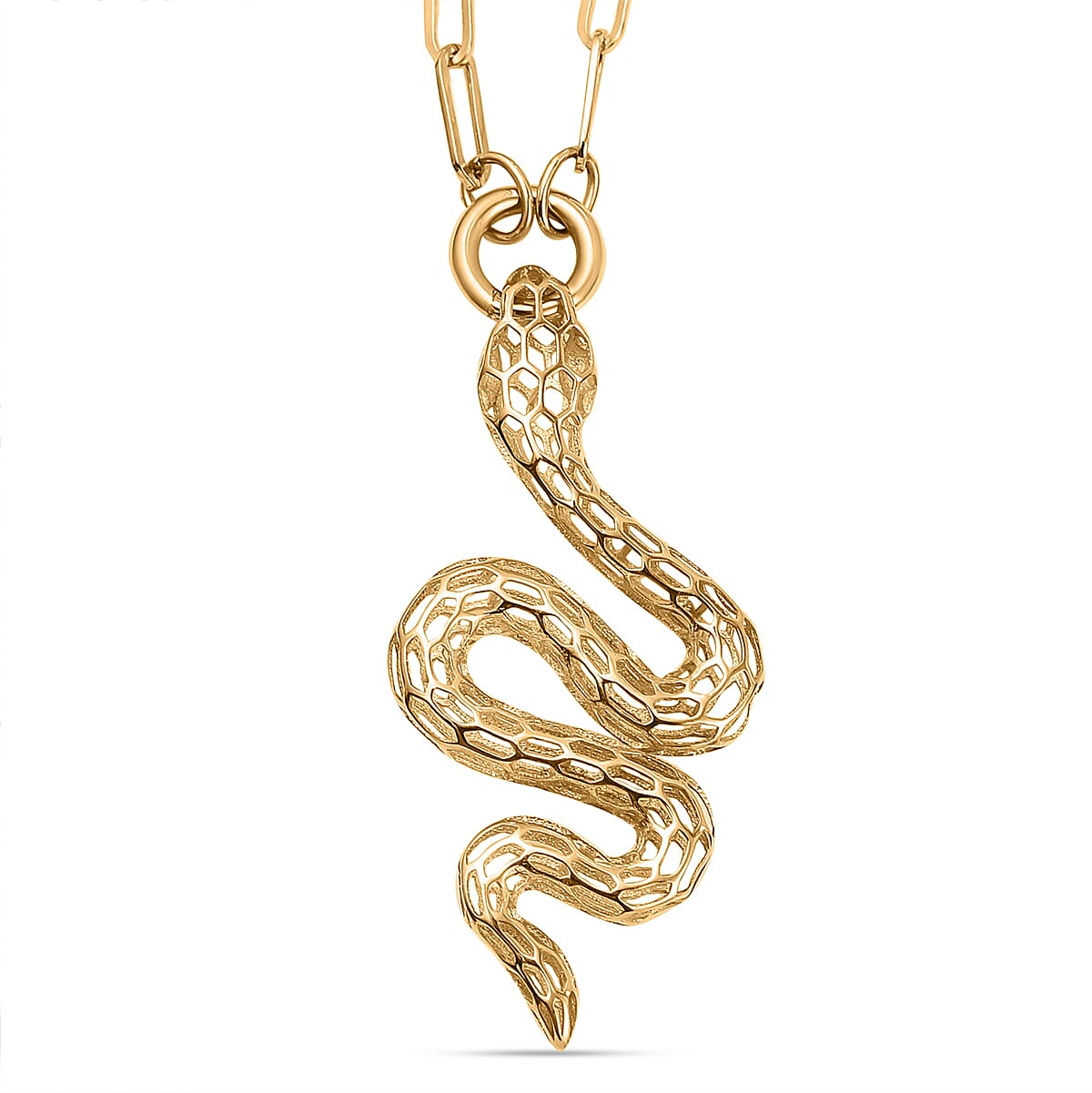 JCK Vegas Deal - Handmade 9K Yellow Gold Serpent Necklace (Size - 20)
