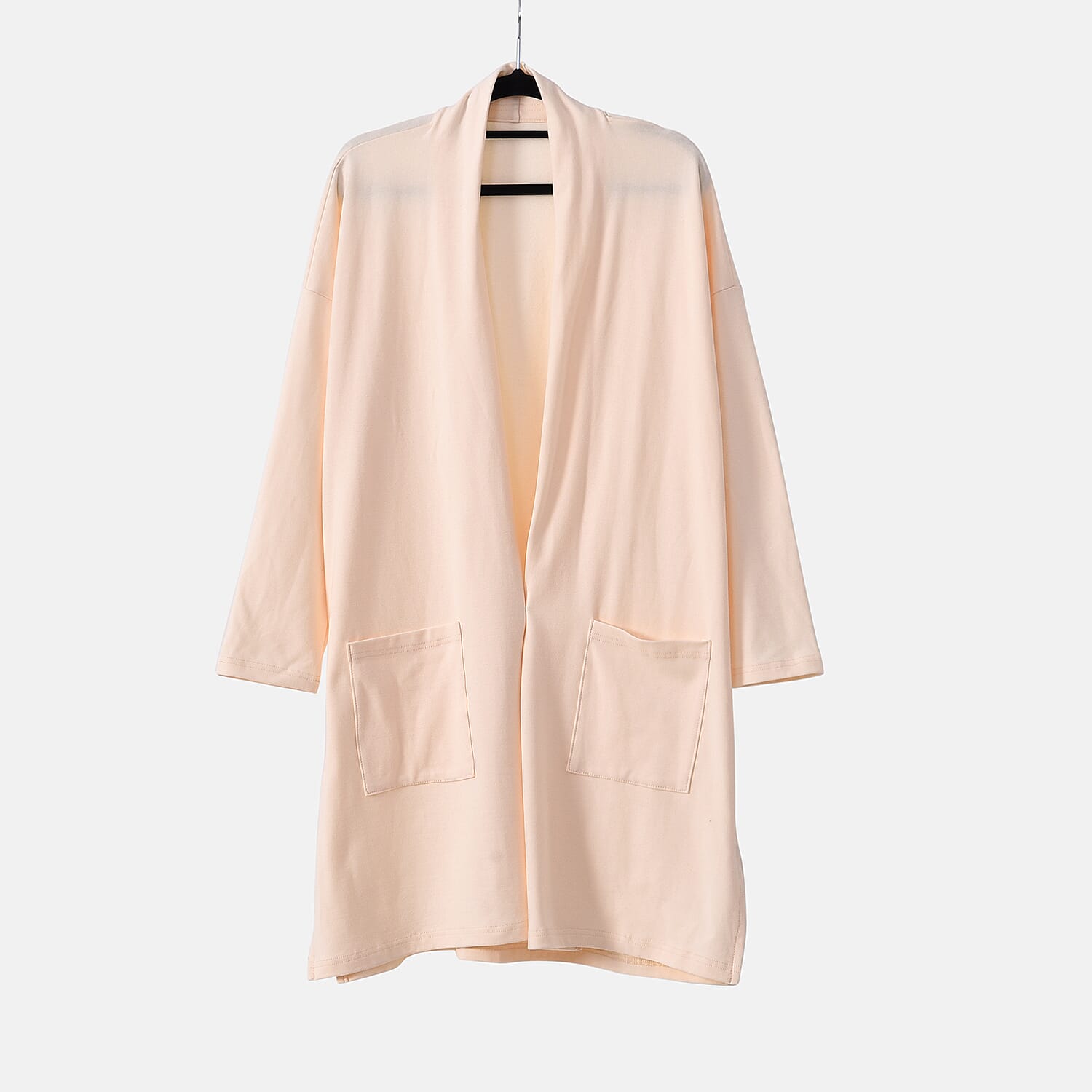 Tamsy 60% Cotton Blend Jersey Cardigan (One Size, 8-20) - Cream