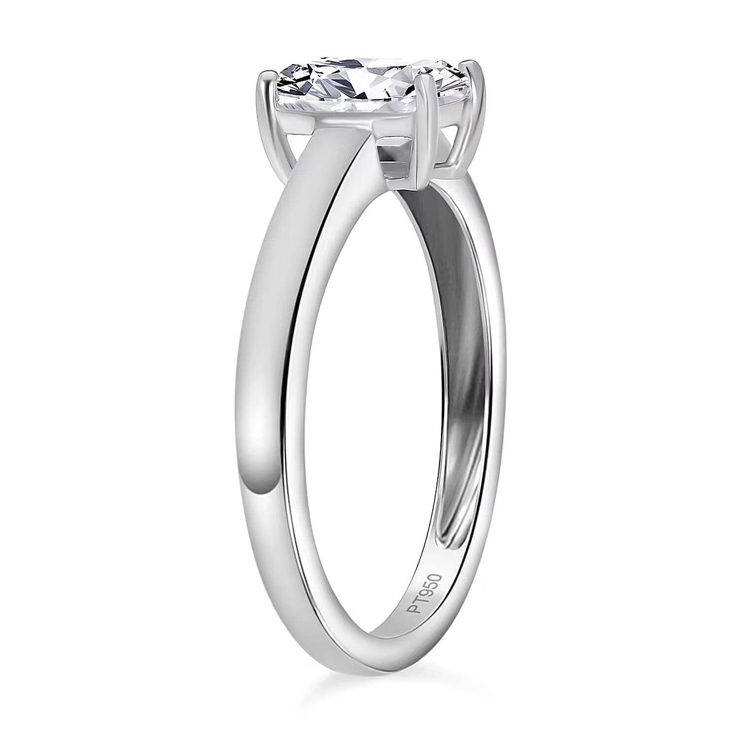 LUXURIANT 1 Carat Lab Grown Diamond Solitaire Ring in 950 Platinum