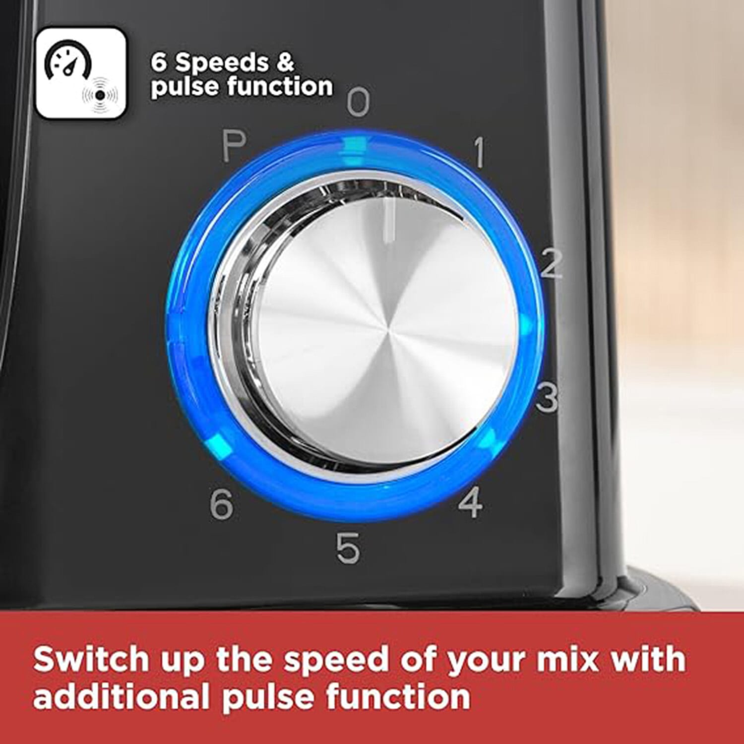 3-in-1 Stand Mixer with Beater, Balloon Whisk & Dough Hook Attachments (Power 1300W) - Black