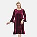 TAMSY Velvet Womens Midi Dress
