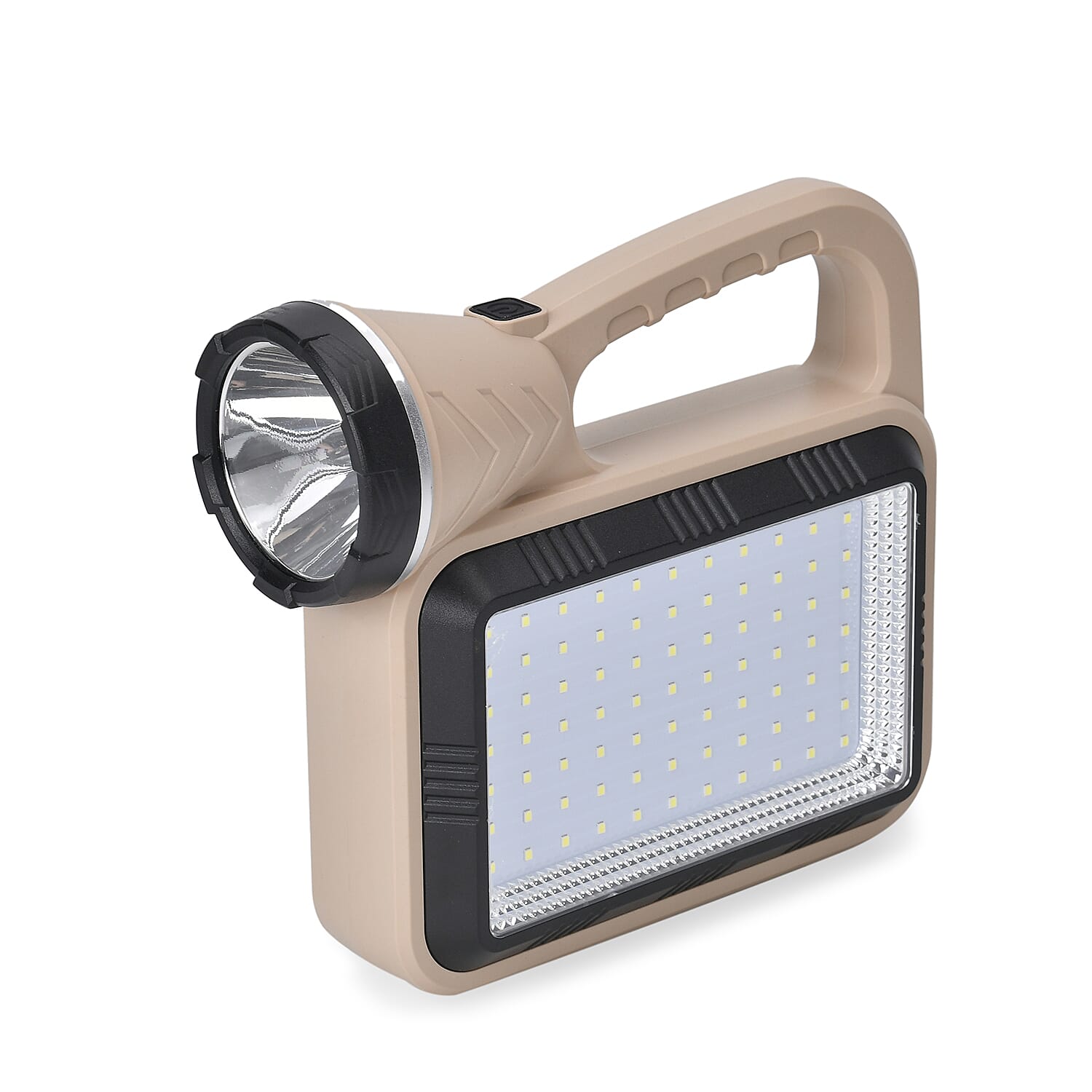 Multifunctional Portable Rechargeable Solar Flashlight and Powerbank (Battery 2400mAh) - Beige