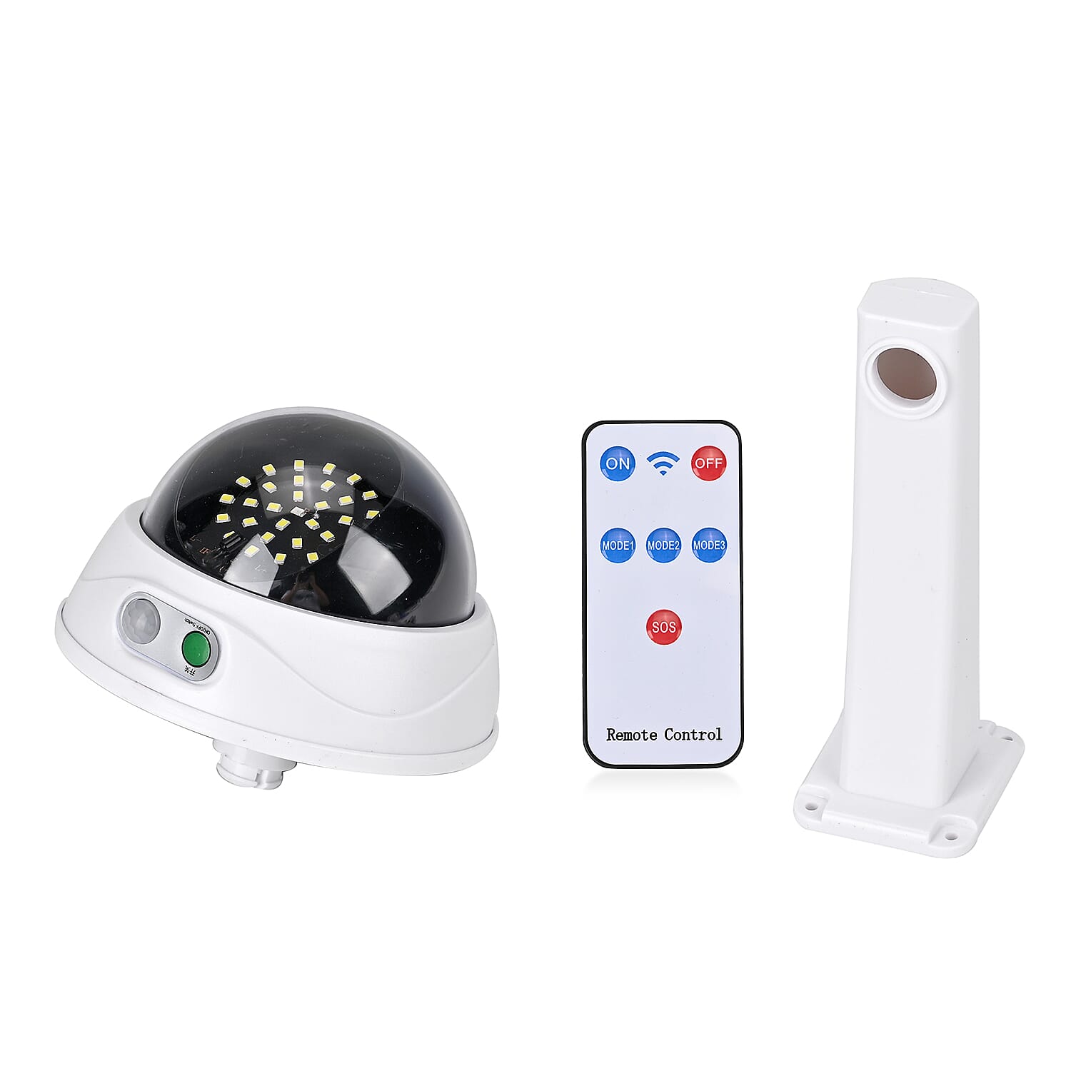 Camera Shape Sensor Solar Light with Remote & Screw Bag (Battery 2400mAh) - White