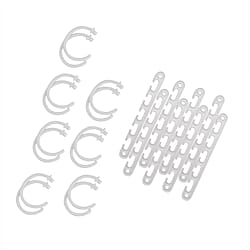 Set of 8 Space Saving Non-SlipHanger Organizer for Closet - White