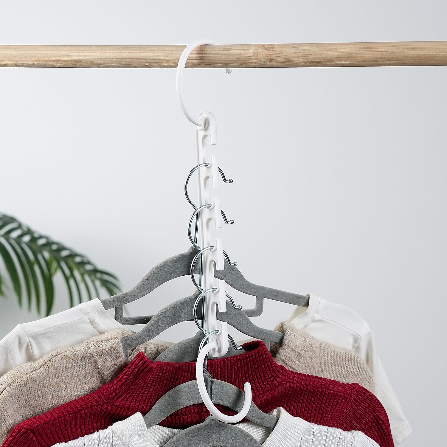 Set of 16 Wonder Space Saving Wrinkle Free Clothes Hanger - White