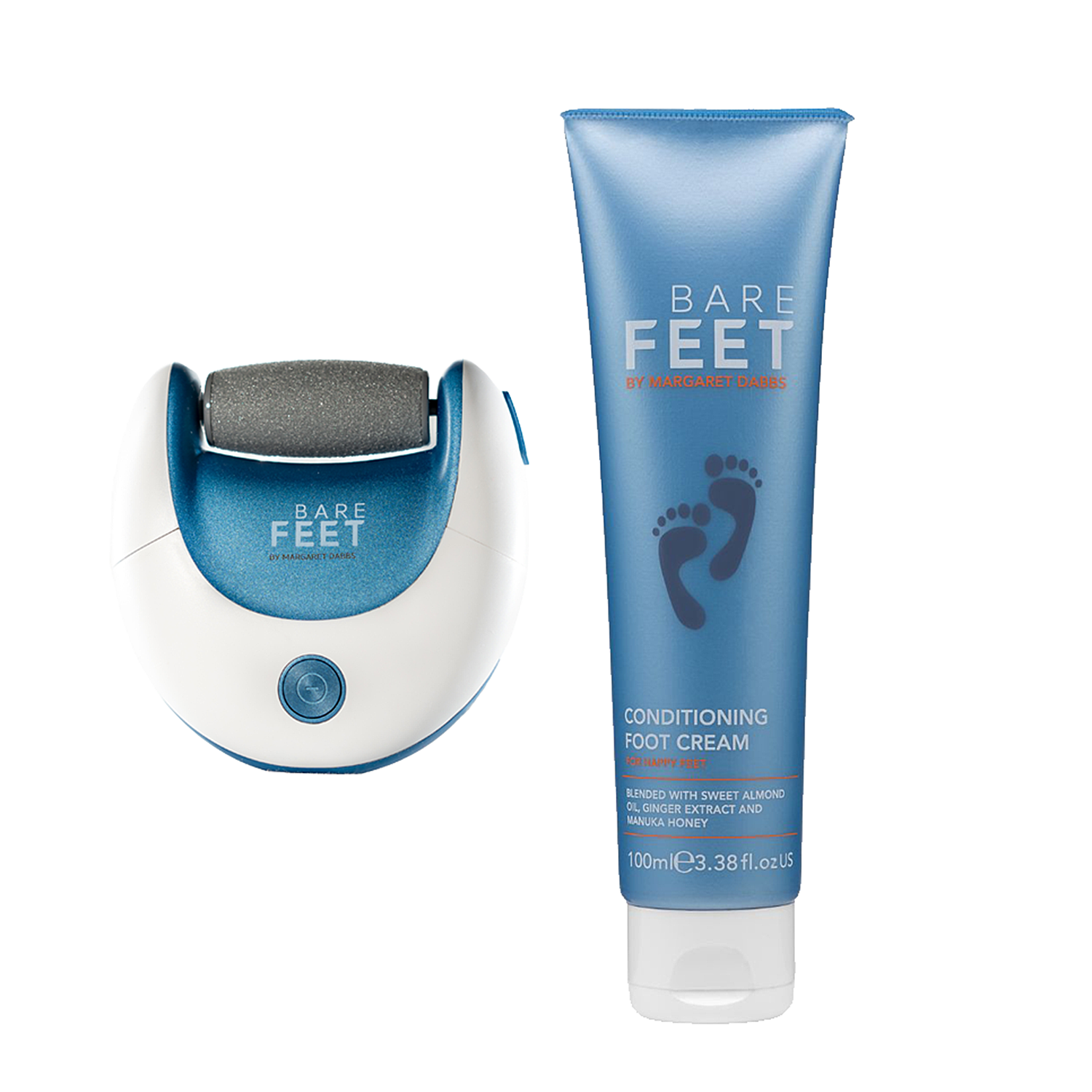 BARE FEET Electronic Callus Remover (305W-100W) & Conditioning Foot Cream Set (100ml)