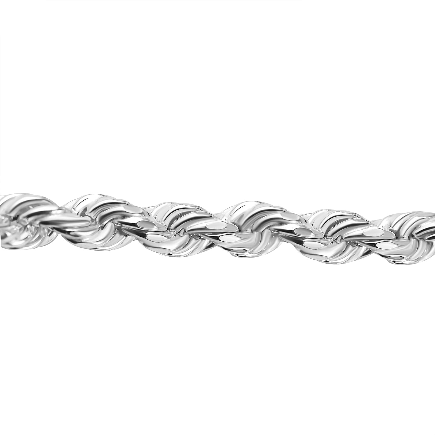 Closeout Deal - Sterling Silver Rope Necklace (Size - 26), Silver Wt. 25.8 Gms
