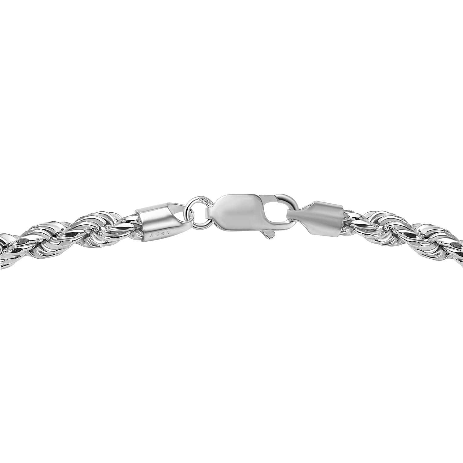 Closeout Deal - Sterling Silver Rope Necklace (Size - 26), Silver Wt. 25.8 Gms
