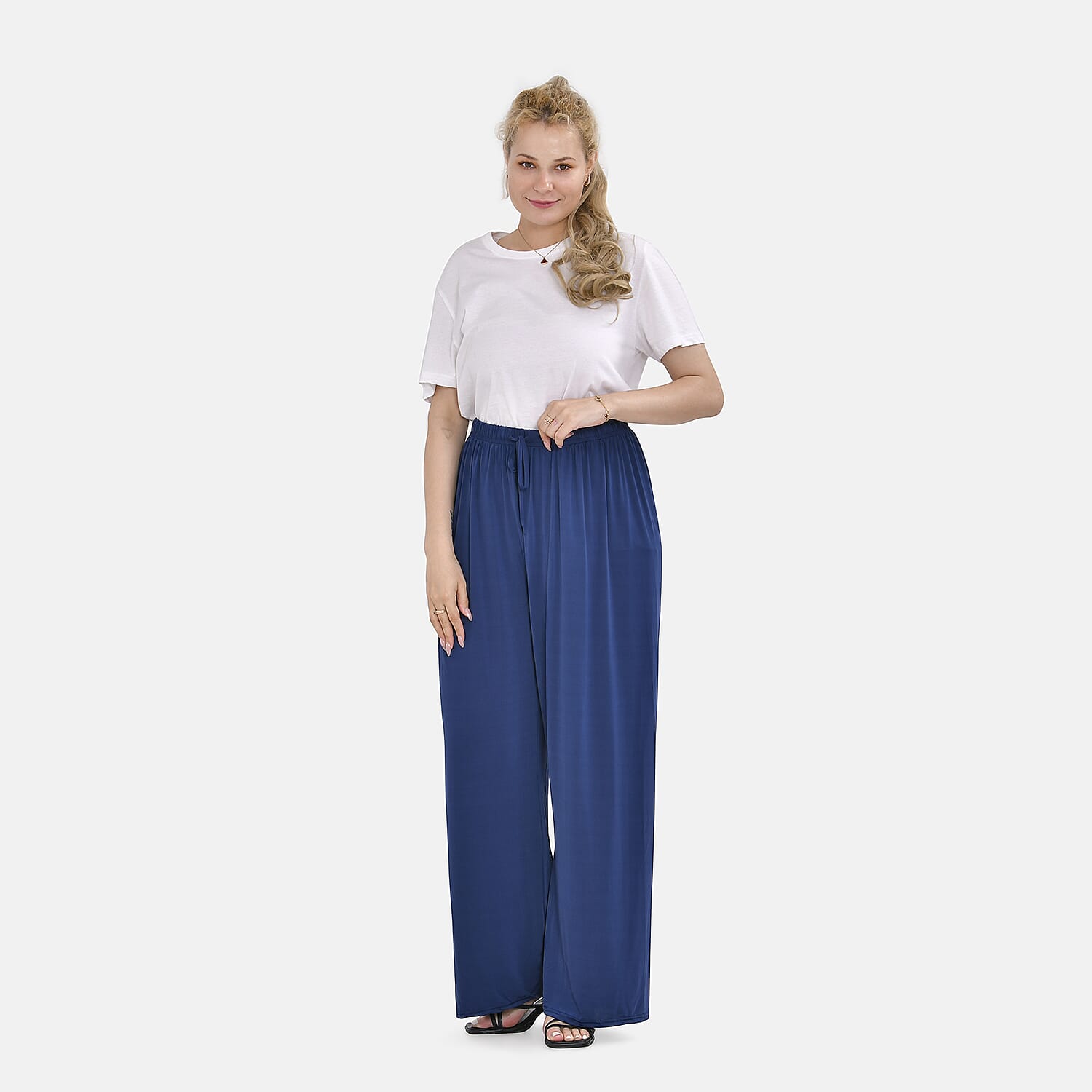 Tamsy Solid Trouser (One Size, 8-18) - Blue