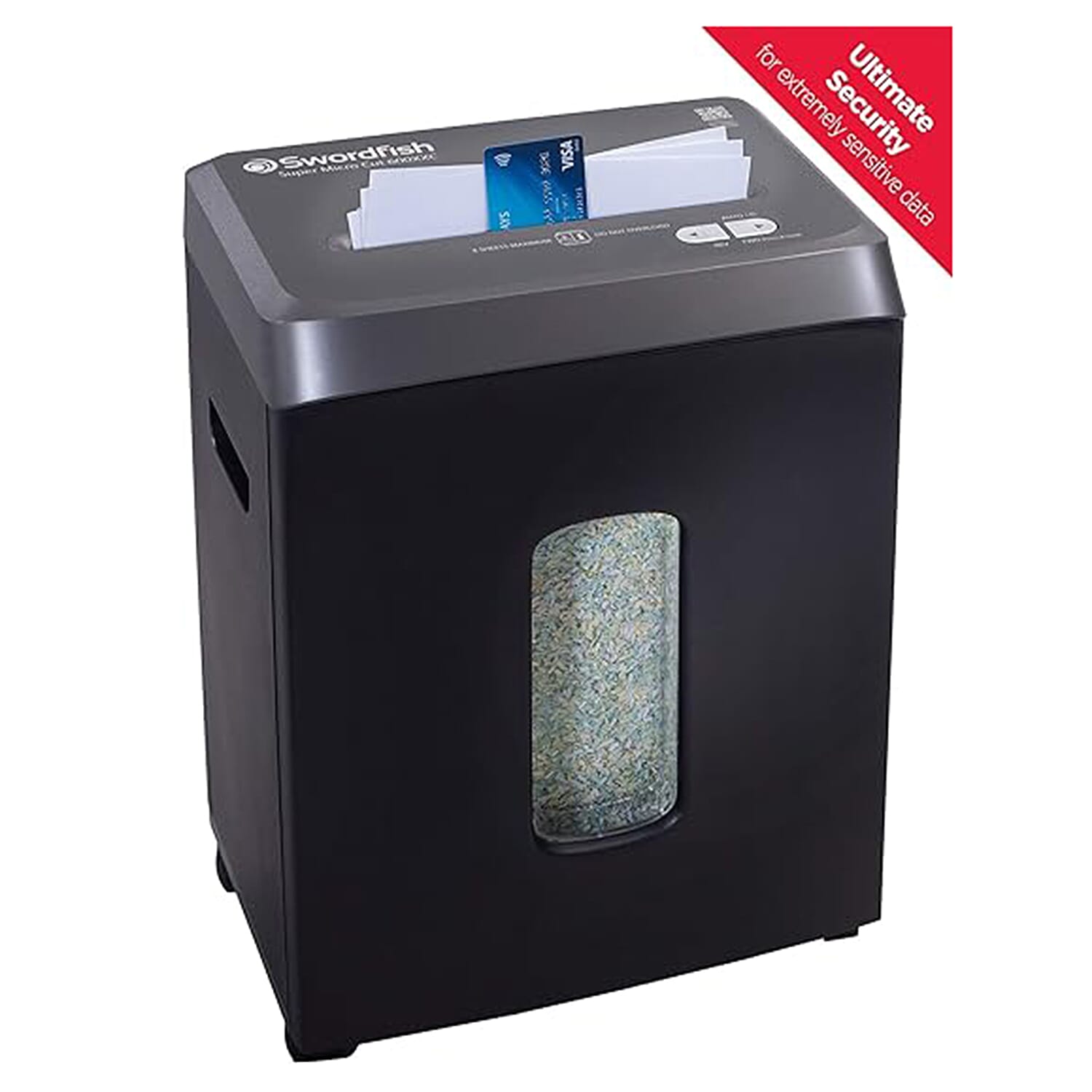 Swordfish 600XXC Super Micro Cross Cut Shredder with 6 Sheet Capacity - Black