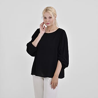 https://tjcuk.sirv.com/Products/77/2/7725272/Tamsy-Viscose-Solid-Top-Size-67x1-cm-Black-Green_7725272_2.jpg?w=342&h=342