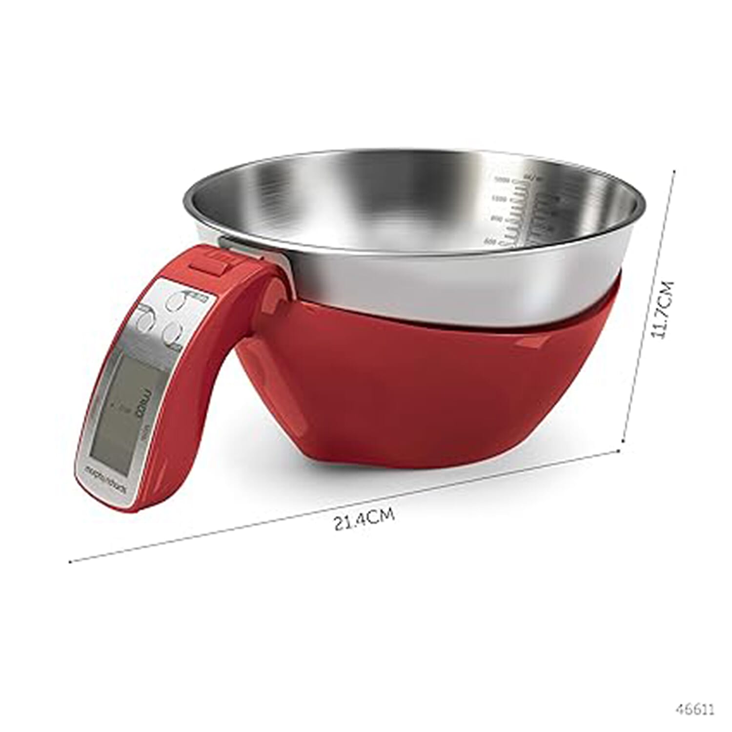 Morphy Richards Equip 3 in 1 Digital Jug Scales (Requires 2xAAA Batteries, Not Inc.) - Red