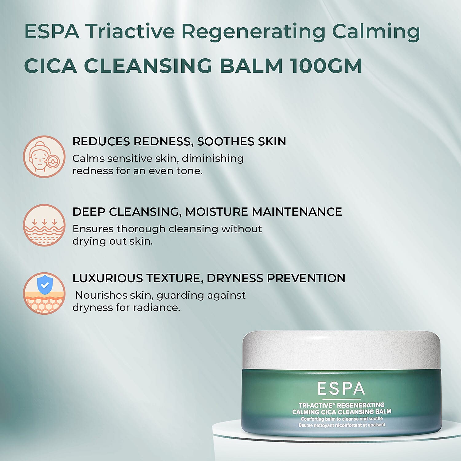 ESPA Triactive Regenerating Calming CICA Cleansing Balm 100gm
