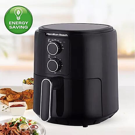 Hamilton Beach SimpliFry 4.2L Manual Air Fryer (Power 1300 W) - Black