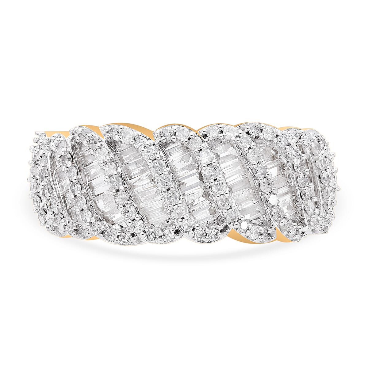 One Time Deal- 9K Yellow Gold Diamond (G-H) Ring 1.00 Ct