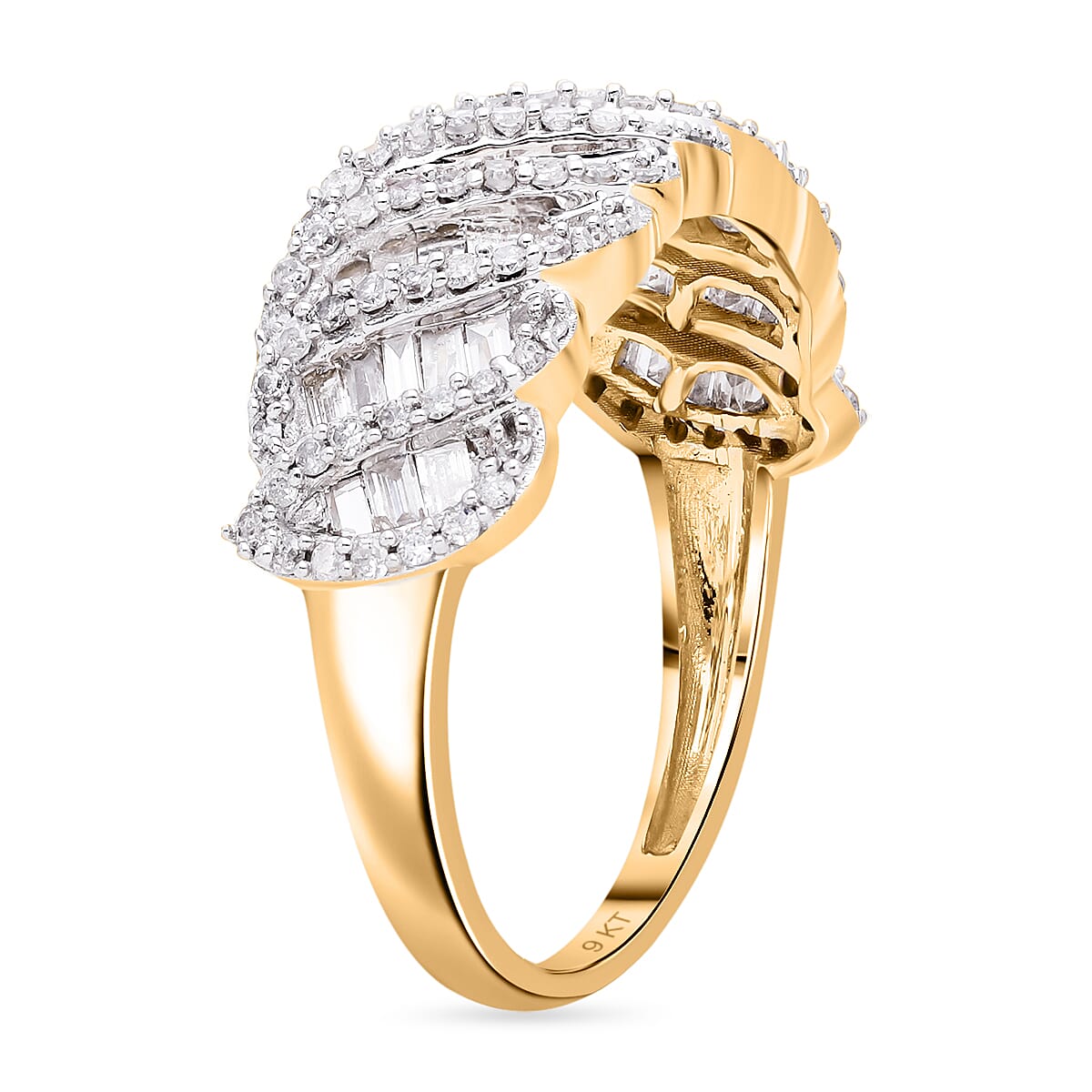 One Time Deal- 9K Yellow Gold Diamond (G-H) Ring 1.00 Ct