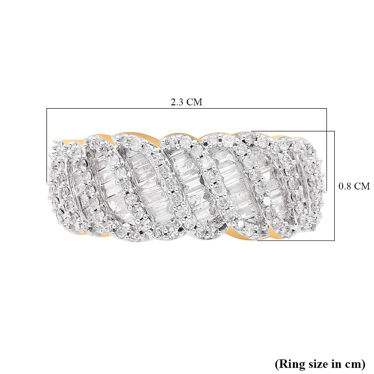 One Time Deal- 9K Yellow Gold Diamond (G-H) Ring 1.00 Ct