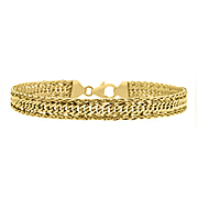 9K Yellow Gold CURB SPIGA Bracelet (Size - 7), Gold Wt. 5.20 Gms