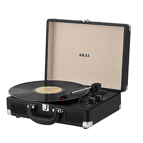 AKAI Retro Rechargeable Turntable - Black