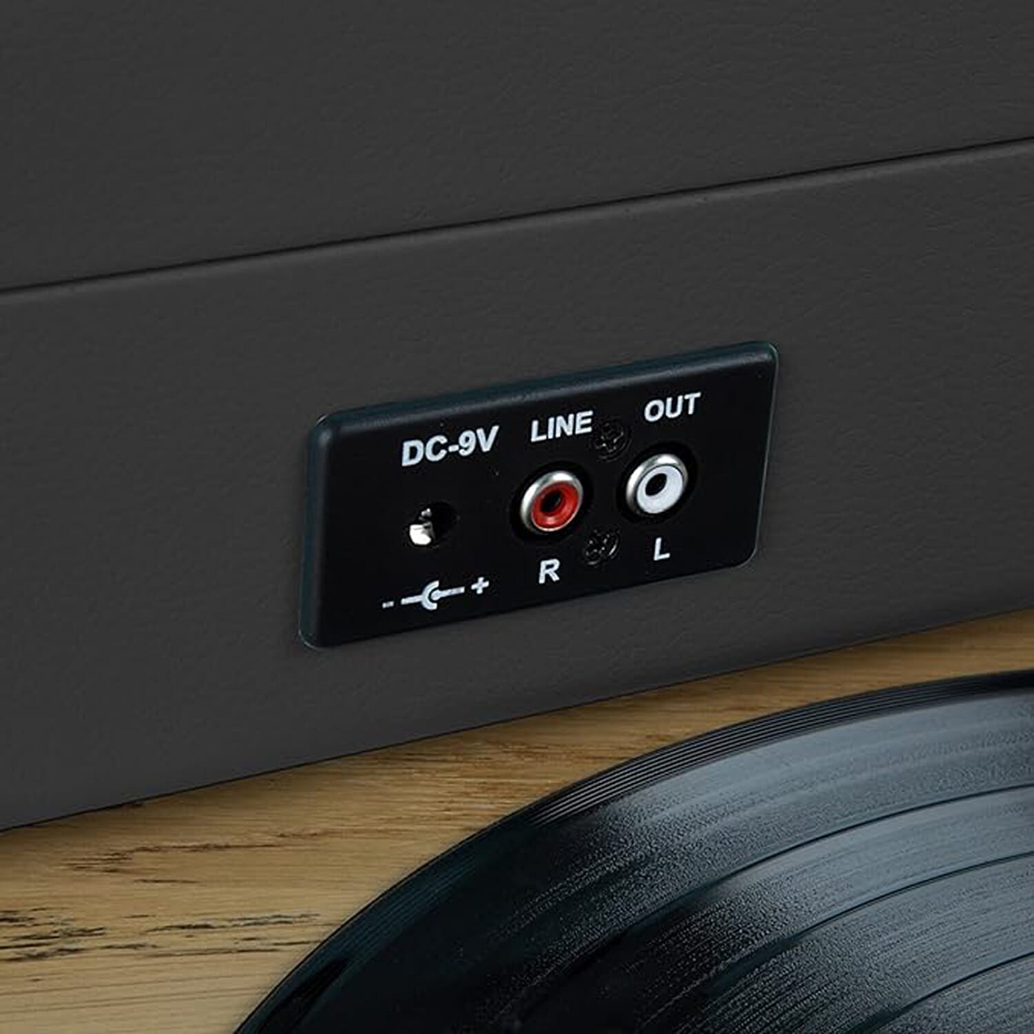 AKAI Retro Rechargeable Turntable (Plays- 33, 45 and 78RPM Vinyls) Also With Bluetooth - Black