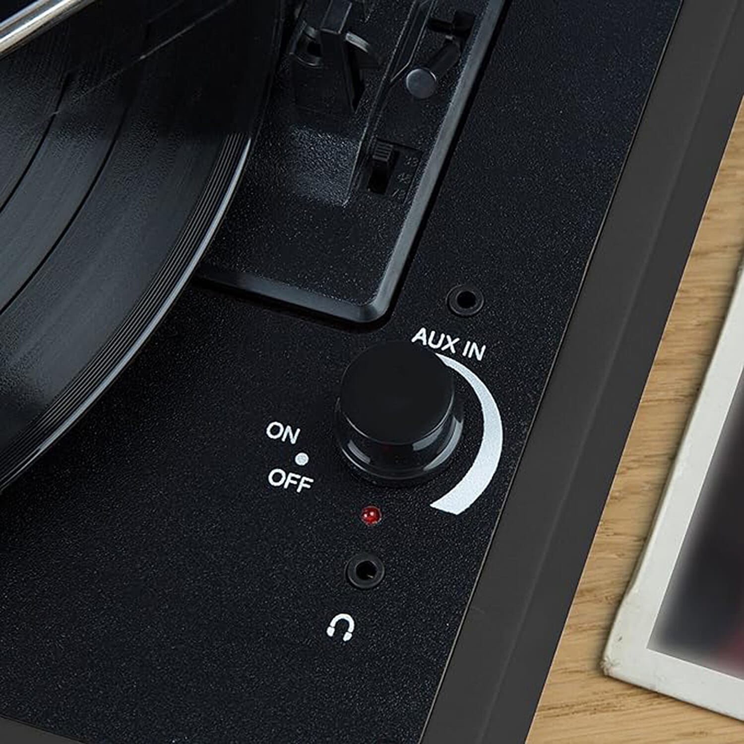 AKAI Retro Rechargeable Turntable (Plays- 33, 45 and 78RPM Vinyls) Also With Bluetooth - Black