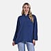 LA MAREY Womens Cotton 3-4 Sleeve Mandarin Collar Blouse