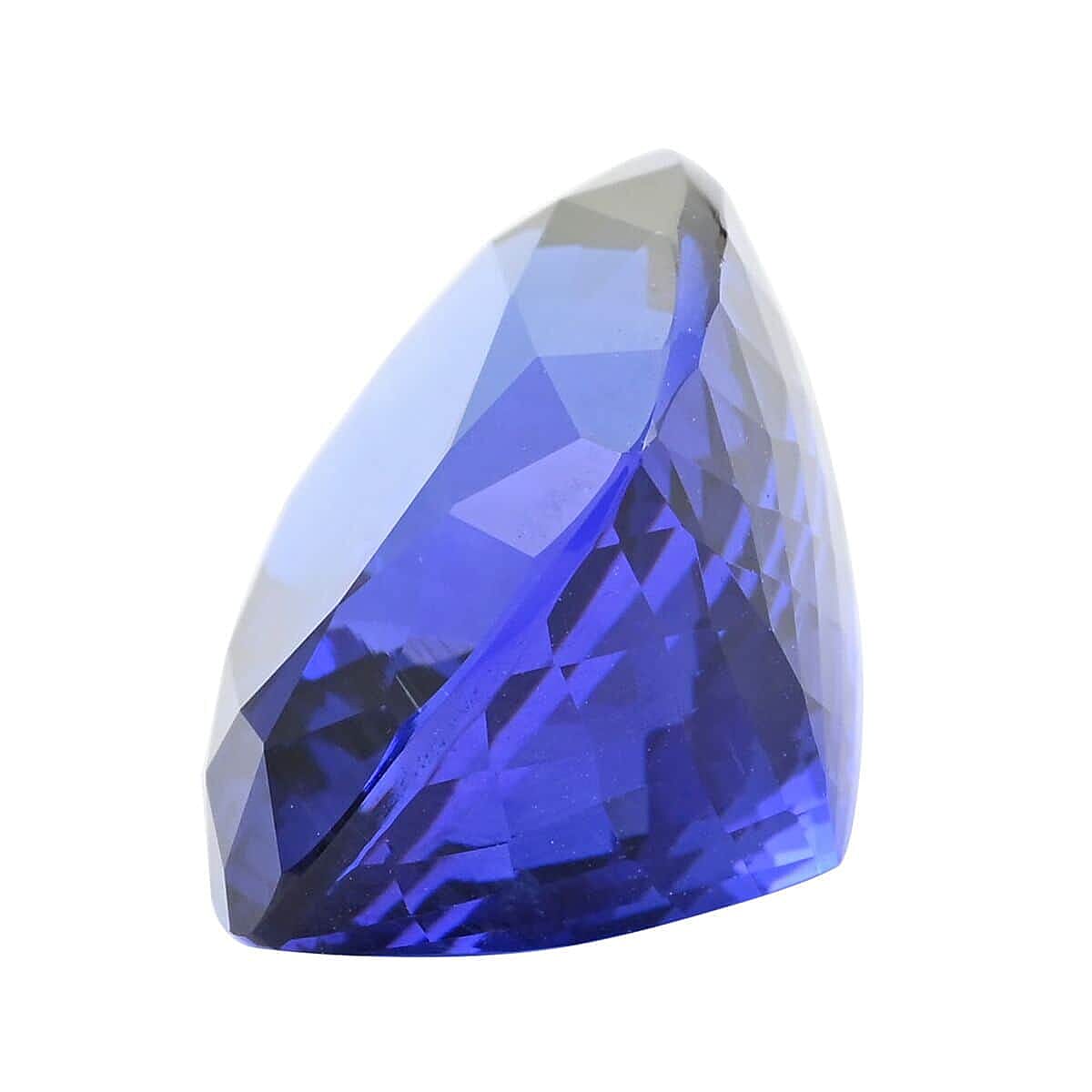 Certified and Appraised AAAA Tanzanite Loose Gemstone (Cush Shape) 22.63 ct.