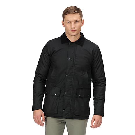 REGATTA Mens Pensford Wax Jacket (Size S) - Black