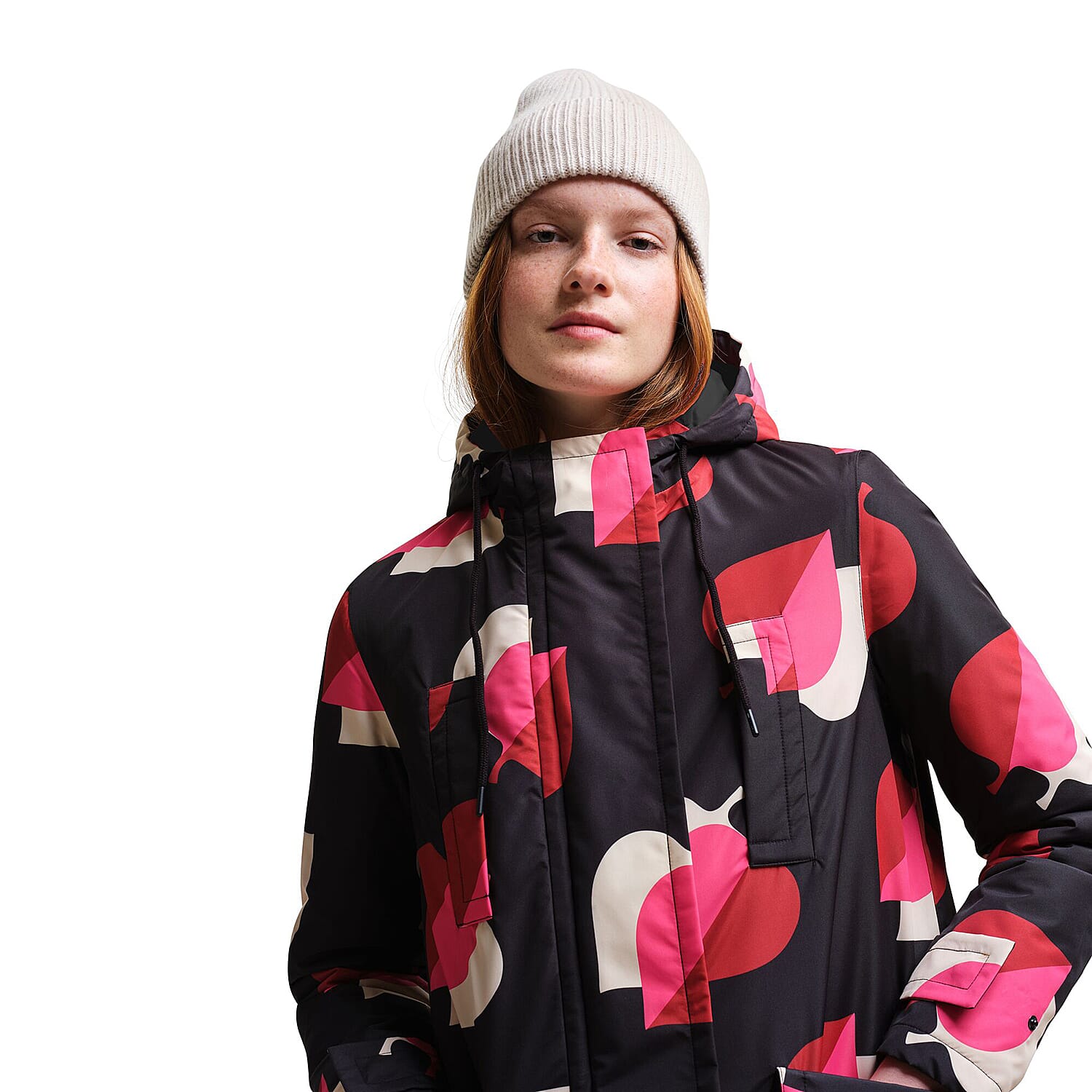 REGATTA Orla Kiely Longline Waterproof Jacket (Size 12) - Pink