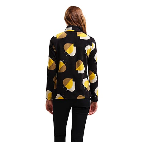 REGATTA Orla Kiely Zip Neck Fleece (Size 12) - Yellow