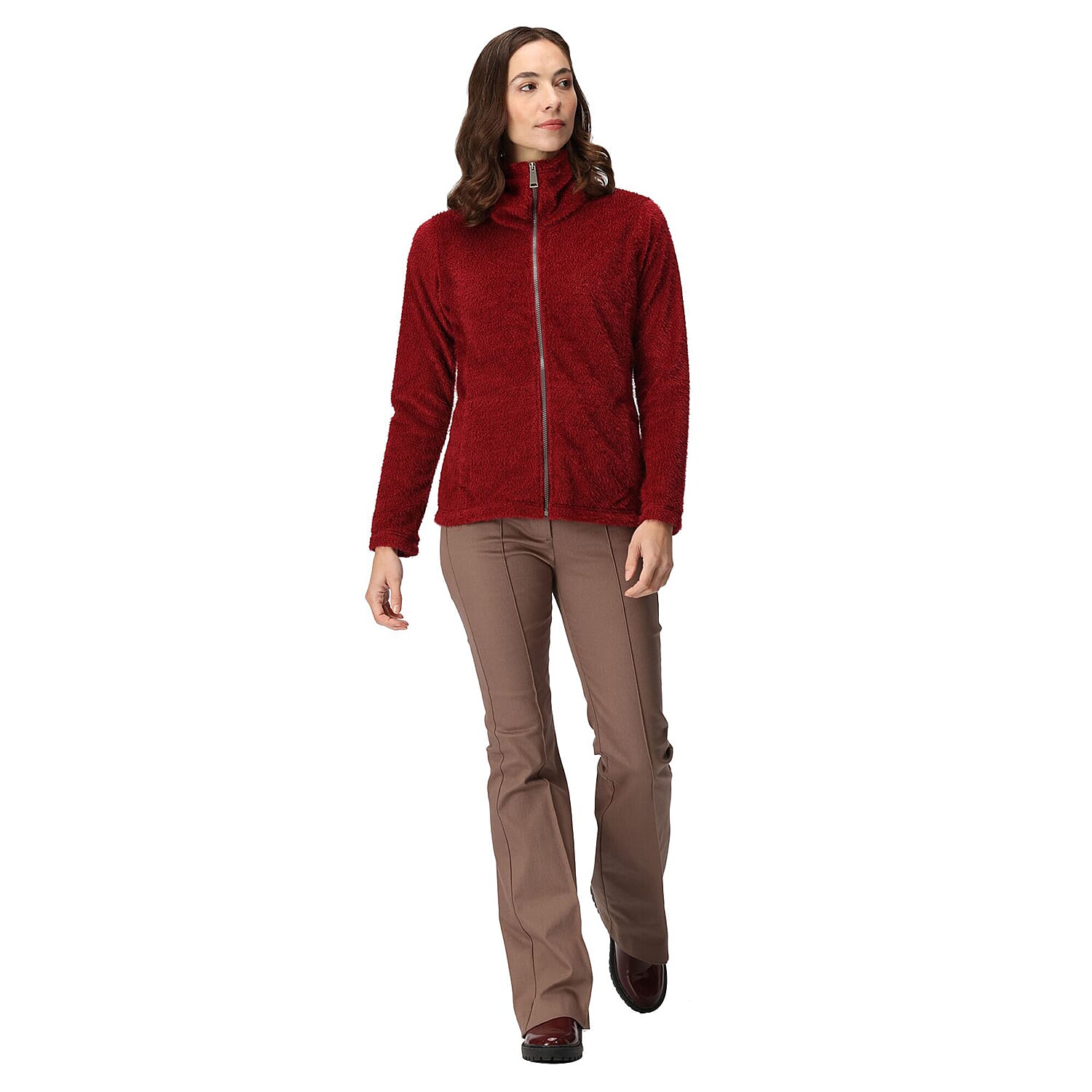 REGATTA Womens Heloise Full Zip Fleece (Size 8) - Red