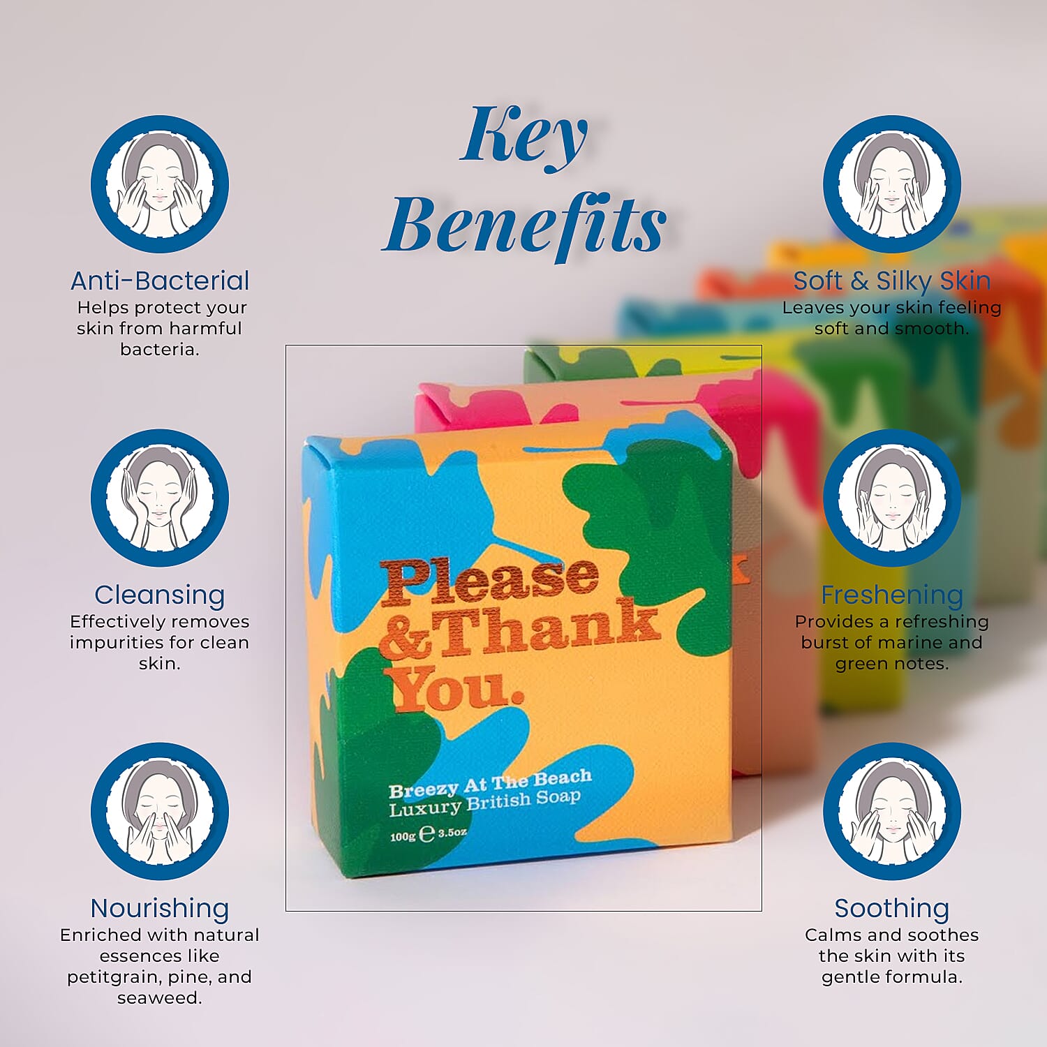 Please & Thank You Breezy at the Beach Luxury British Soap 100gm