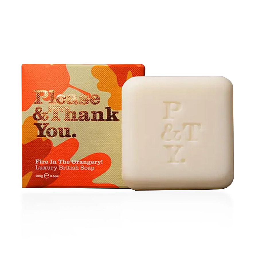 Please & Thank You Fire in the Orangery Luxury British Soap 100gm
