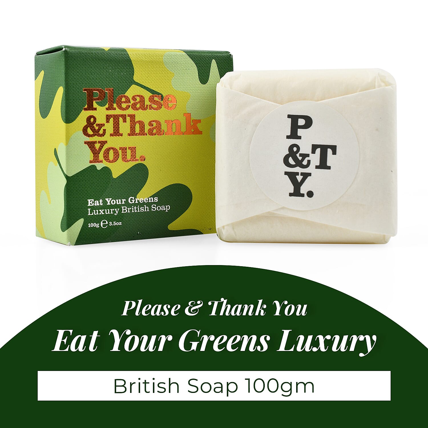 Please & Thank You Eat Your Greens Luxury British Soap 100gm