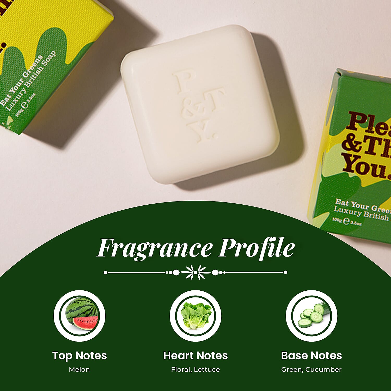 Please & Thank You Eat Your Greens Luxury British Soap 100gm