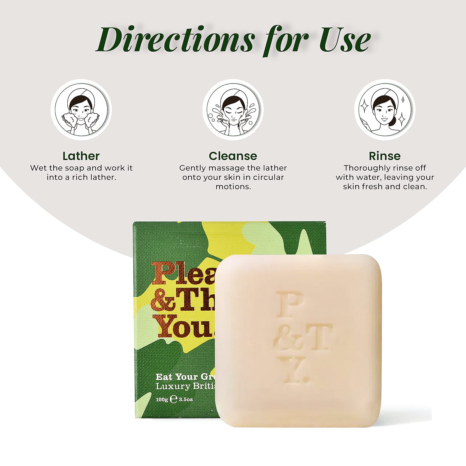 Please & Thank You Eat Your Greens Luxury British Soap 100gm