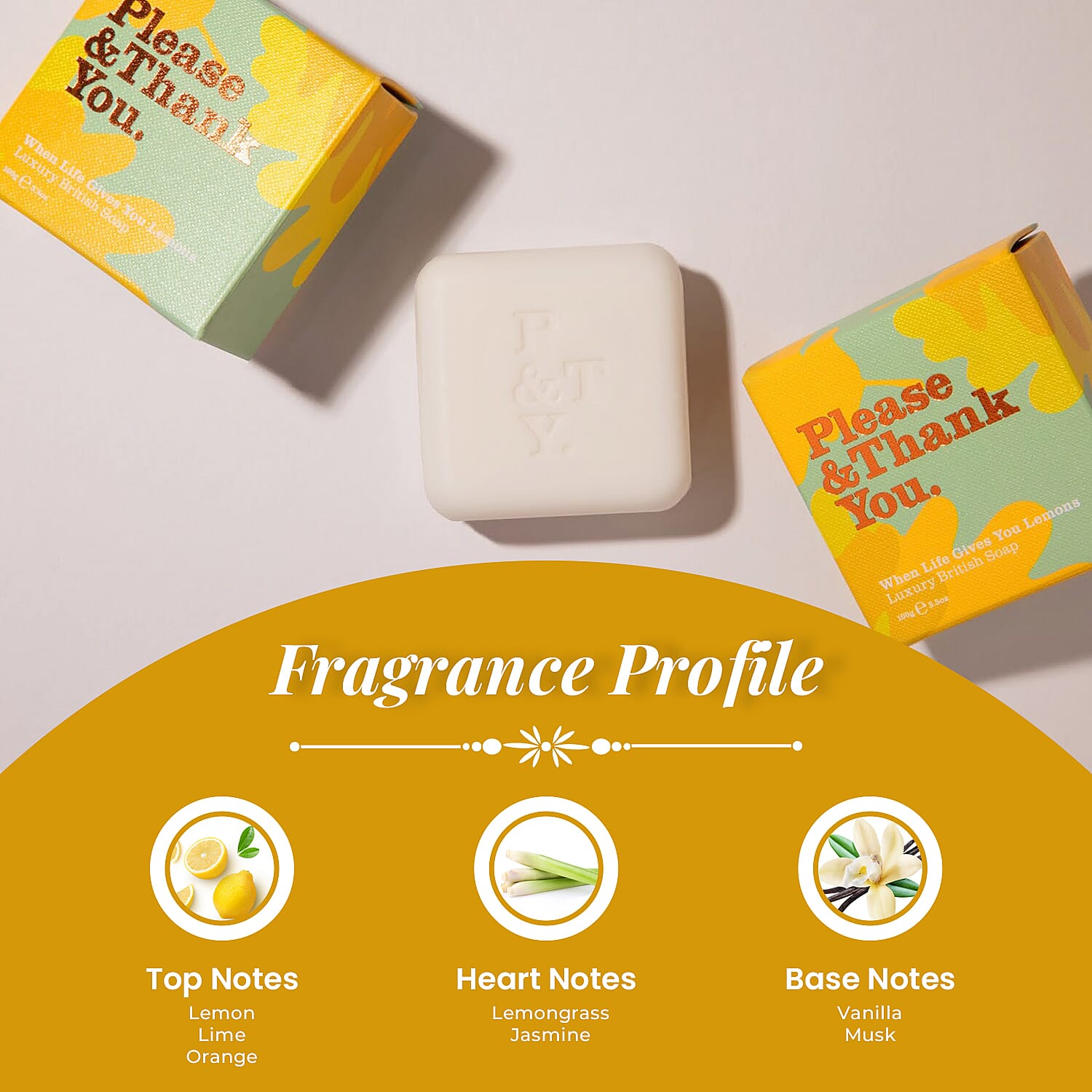 Please & Thank You When Life Gives You Lemon Luxury British Soap 100gm