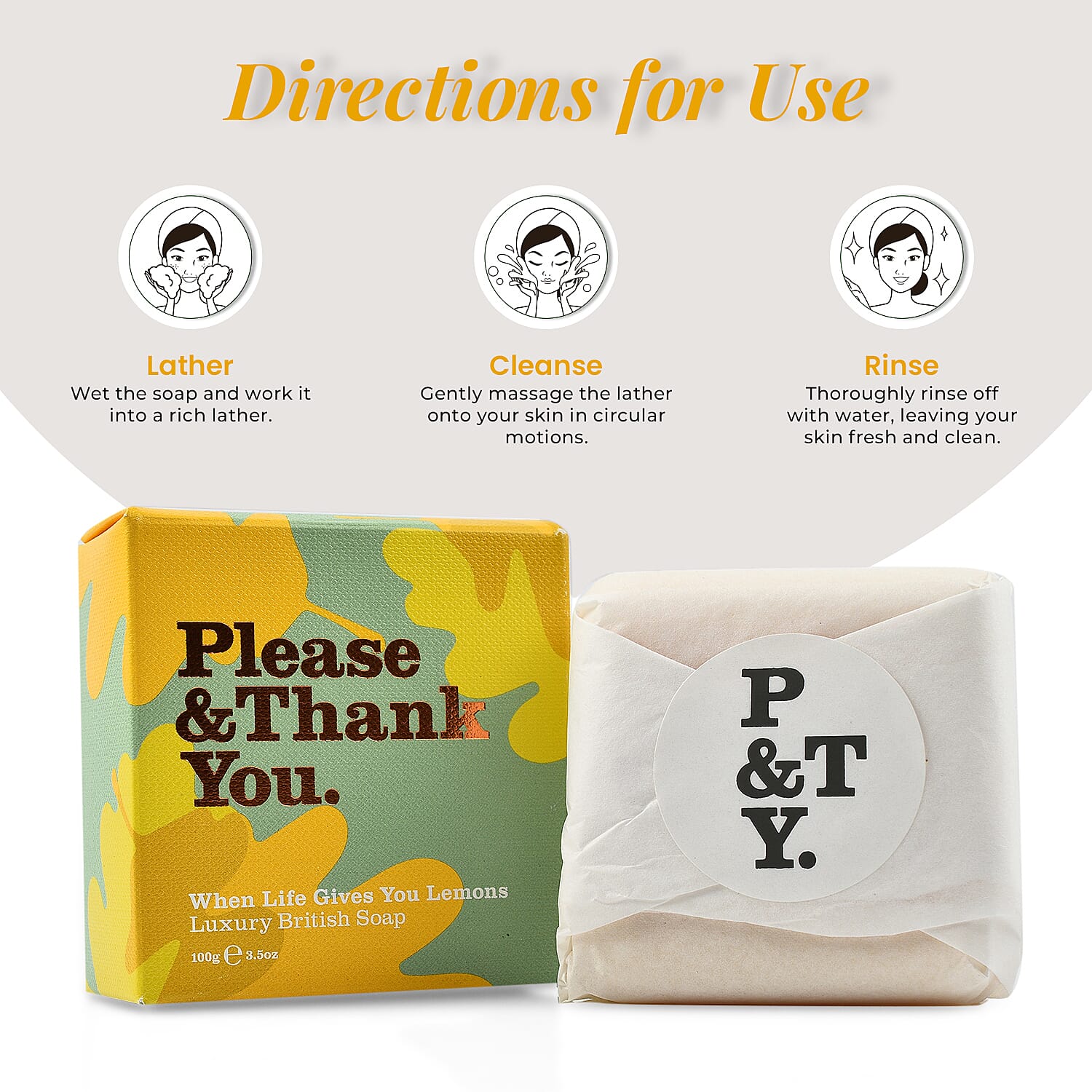 Please & Thank You When Life Gives You Lemon Luxury British Soap 100gm