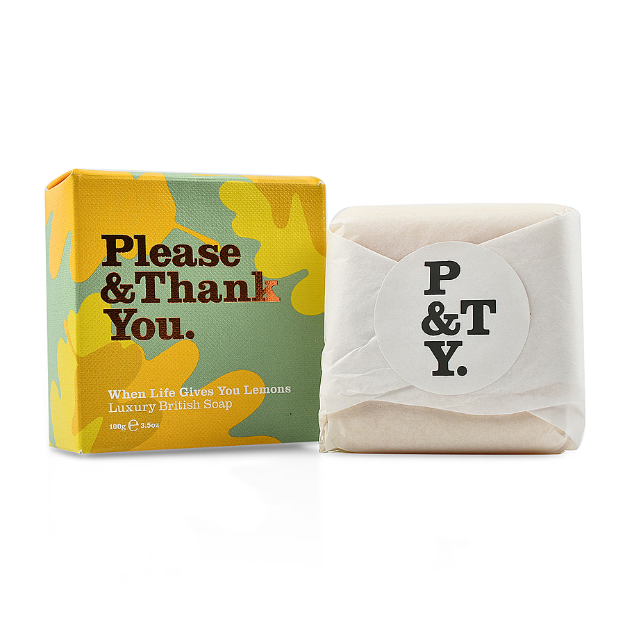 Please & Thank You When Life Gives You Lemon Luxury British Soap 100gm